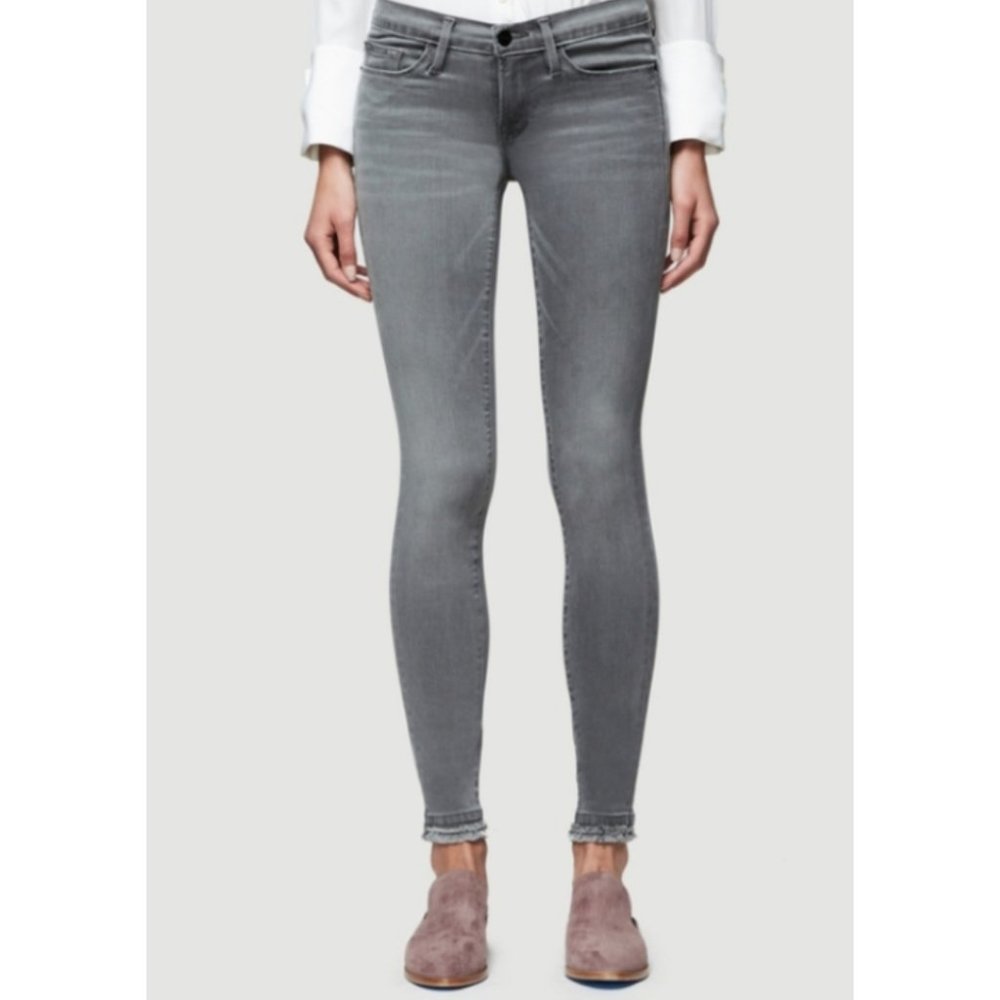 FRAME Le Skinny De Jeanne Grey Jeans